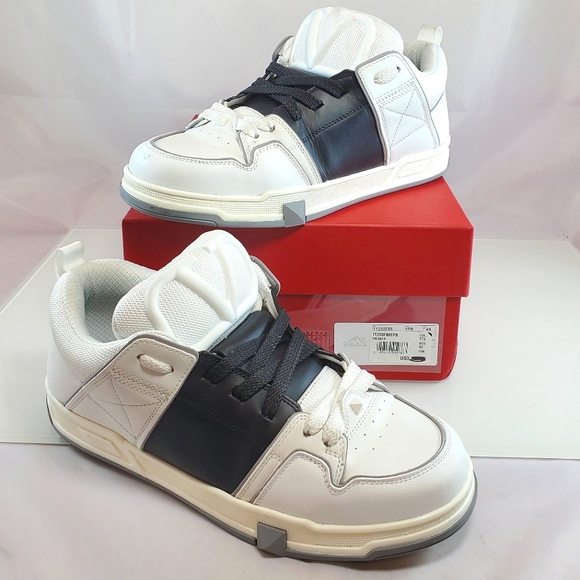 $970 Valentino Garavani Skate Slip-on Lace Up Sneakers Sz 10 - Picture 15 of 16